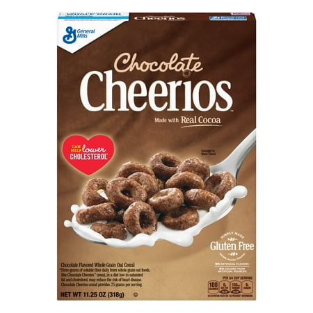 Cheerios Breakfast Cereal, Gluten Free Chocolate Cheerios, 11.25 oz Box