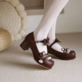 thumbnail image 3 of SACFOF Womens Sweet Cute Kawaii Platform Cosplay Shoes Chunky Mid Heels Mary Janes with Bow Buckles Strappy Pumps, 3 of 6