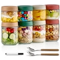 thumbnail image 1 of Recipientes de almacenamiento de alimentos Qipecedm Overnight Oats, paquete de 8, 1 of 7
