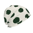 thumbnail image 3 of Salouo Abstract Green Polka Dot Print Unisex Beanie Hat,Knitted Baggy Skull Cap Winter Warm Hats Beanie Sleep Hats Cancer Headwear Caps for Women & Men 1 Pieces, 3 of 7
