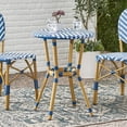 thumbnail image 3 of White+Blue, Classic Curvaceous Design - Lightweight Aluminum Frame - Outdoor Living Area / Enjoy a Relaxed Bistro Atmosphere at Home, 3 of 6
