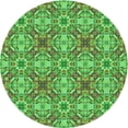 thumbnail image 1 of Ahgly Company Machine Washable Indoor Round Transitional Green Area Rugs, 4' Round, 1 of 7