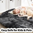 thumbnail image 3 of Shag Area Rugs for Living Room 8'(Round), Soft and Fluffy Shaggy Carpet for Pets, Machine Washable Floor Rugs for Living room, 3 of 9