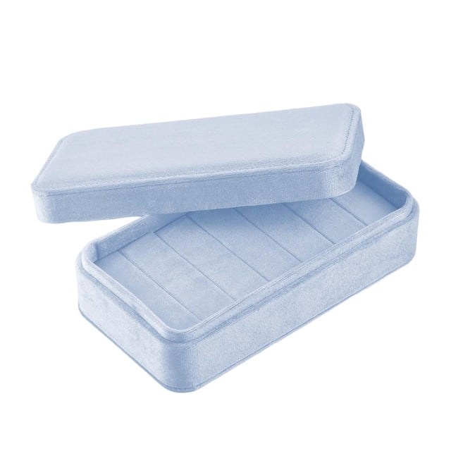 Abbracc Jewelry s Display Stand Storage Box with Lid Ears Jewelry Box for Drawer Blue