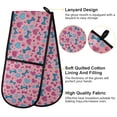 thumbnail image 4 of Dailycode Double Sided Oven Mitt with Loop Heat Resistant Kitchen Long Potholders 7" x 35" Love Heart Bones Paw Star, 4 of 6