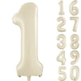 thumbnail image 1 of Globo Yeodong número 1 blanco crema de 40 pulgadas para fiesta, 1 of 7