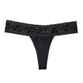 thumbnail image 3 of HUPOM Pregnancy Underwear For Women Underwear Thong Casual Tie Comfort Waist Black L, 3 of 6