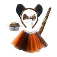thumbnail image 1 of Disfraz de tigre de Halloween, diadema decorativa para Cosplay, diadema con orejas para espectáculos escénicos oreja negra con vestido jinwen Traje de tigre, 1 of 8