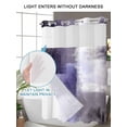 thumbnail image 4 of No Hook Cloth Fabric Shower Curtain with Snap in Liner, Purple Gray Waterproof Shower Curtains Set with See Through Top Window, Modern Oil Painted Art Abstract Geometric Bath Curtains Shower 66"x72", 4 of 6