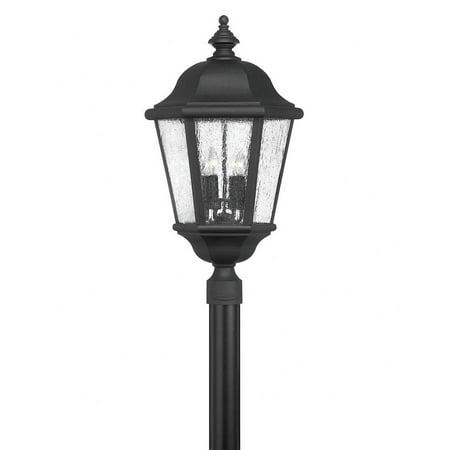 4 Light Extra Large Outdoor Low Voltage Post or Pier Mount Lantern in Traditional Style 15 inches Wide By 27.75 inches High-Black Finish-E26 Medium