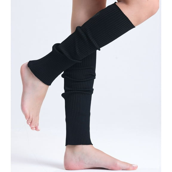 Extra-Long Knit Leg Warmers for Women - 21" Stretchable Retro-Style Boot Socks (1 Pair, Cold Weather Essential)