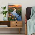 thumbnail image 5 of Qisvanset 12x16 Inch With Frame 2D Flat Wall Art Serene Wildflower Panoramic Landscape Home Wall Art, 5 of 8