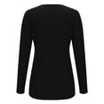 thumbnail image 7 of STETMN Round Neck Sweater for Women Casual Slim Fit Button Tops Fall Plain Long Sleeve Knit T-shirt, 7 of 7