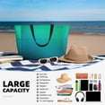 thumbnail image 5 of Daiia Green Turquoise Teal Beach Travel Bag - Water-Resistant Beach Bag, Lightweight Tote with 7 Pockets for Women and Men - Gym,Pool,Camping,Reusable Grocery Bag, 5 of 7