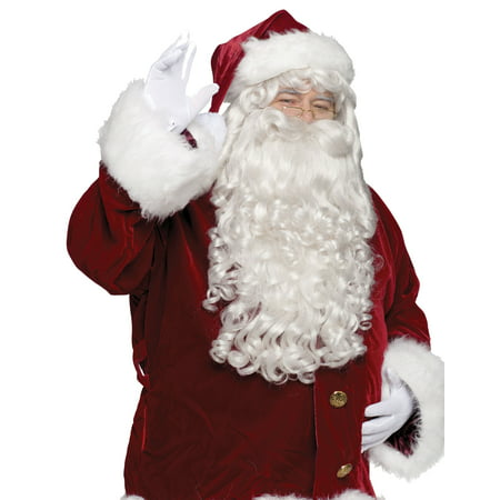 Santa Super Deluxe Adult Wig And Beard