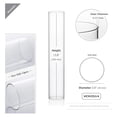 thumbnail image 2 of Candle Holder Sleeve, Wide 2.5", Height 14", Clear Glass Cylinder Candleholder, Chimney Tube, Open Ended Candle Shade, 1 Piece, 2 of 7