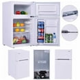 thumbnail image 7 of Costway Refrigerator Small Freezer Cooler Fridge Compact 3.2 cu ft. Unit, White, 7 of 7
