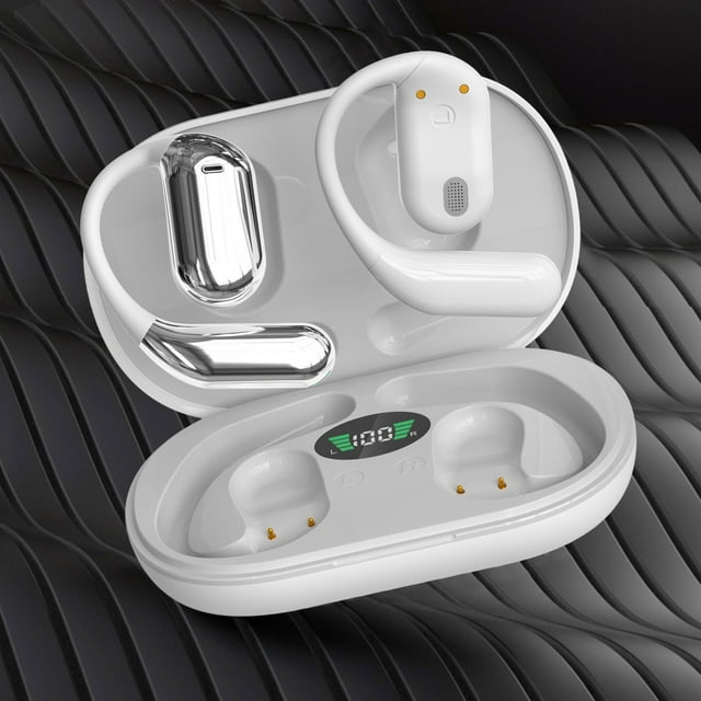 Auriculares inalámbricos Bluetooth 5.3 con cancelación de ruido, sonido direccional, reducción de ruido y pantalla.
