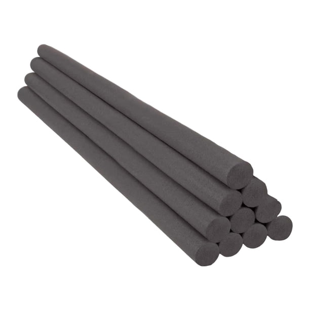 10 cilindros de espuma para manualidades, tubos de espuma, varillas, cintas de pintura, suministros para bodas. Negro