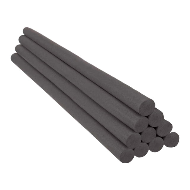 FashionCha 10 Pieces Foam Cylinder Polystyrene Craft Rods DIY Tubes Sponge Sticks Arts Projects Smooth Surface Suitable for Weddings Valentine's Day Festive Occa Black