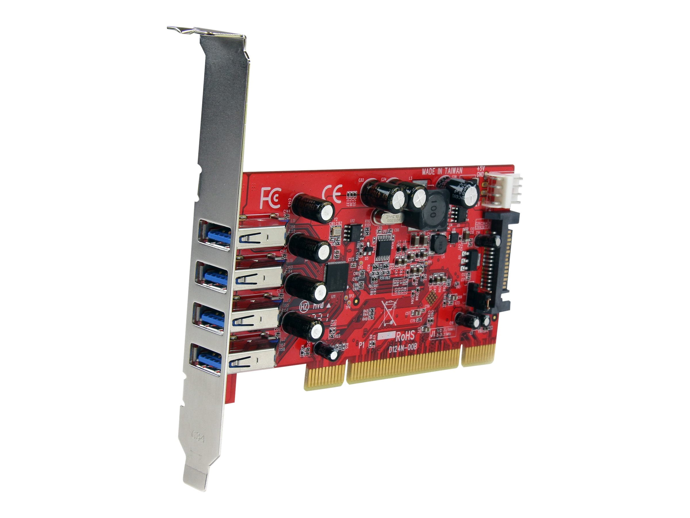 StarTech PCIUSB3S4 4 Port Pci Usb 3.0 Card W/ Sata Power - Walmart.com