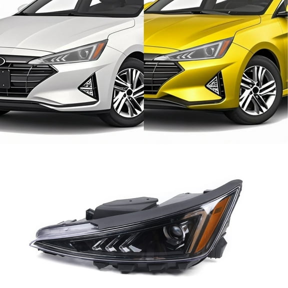 YIYIBYUS Left Halogen Projector Headlight Headlamp Driver Side For 2019-2020 Elantra 92101-F3500