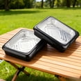 thumbnail image 7 of Plastic Aluminum Foil Tray (with Lid) - Flip-Top Tray - Portable Casserole Dish, Stackable Plastic Aluminum Foil Tray Holder for Home & Travel, 7 of 7