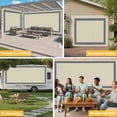 thumbnail image 6 of Beige Garage Door Cover Banner 7 x 16 FT, Black Modern Geometric Abstract Art Aesthetics Garage Door Curtains Backdrop with Grommets for Indoor Outdoor Wall Party Porch Yard Decorations Background, 6 of 9