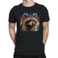 thumbnail image 2 of Retro Raccoon Cosmic Grid Men's T-shirt, 2 of 3