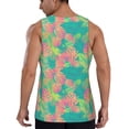 thumbnail image 3 of Xecao Colorful Palm Leaves Men's Tank Top Workout Quick Dry Sleeveless Gym Jogging Muscle Shirts Summer Swim Beach Tops, 3 of 9