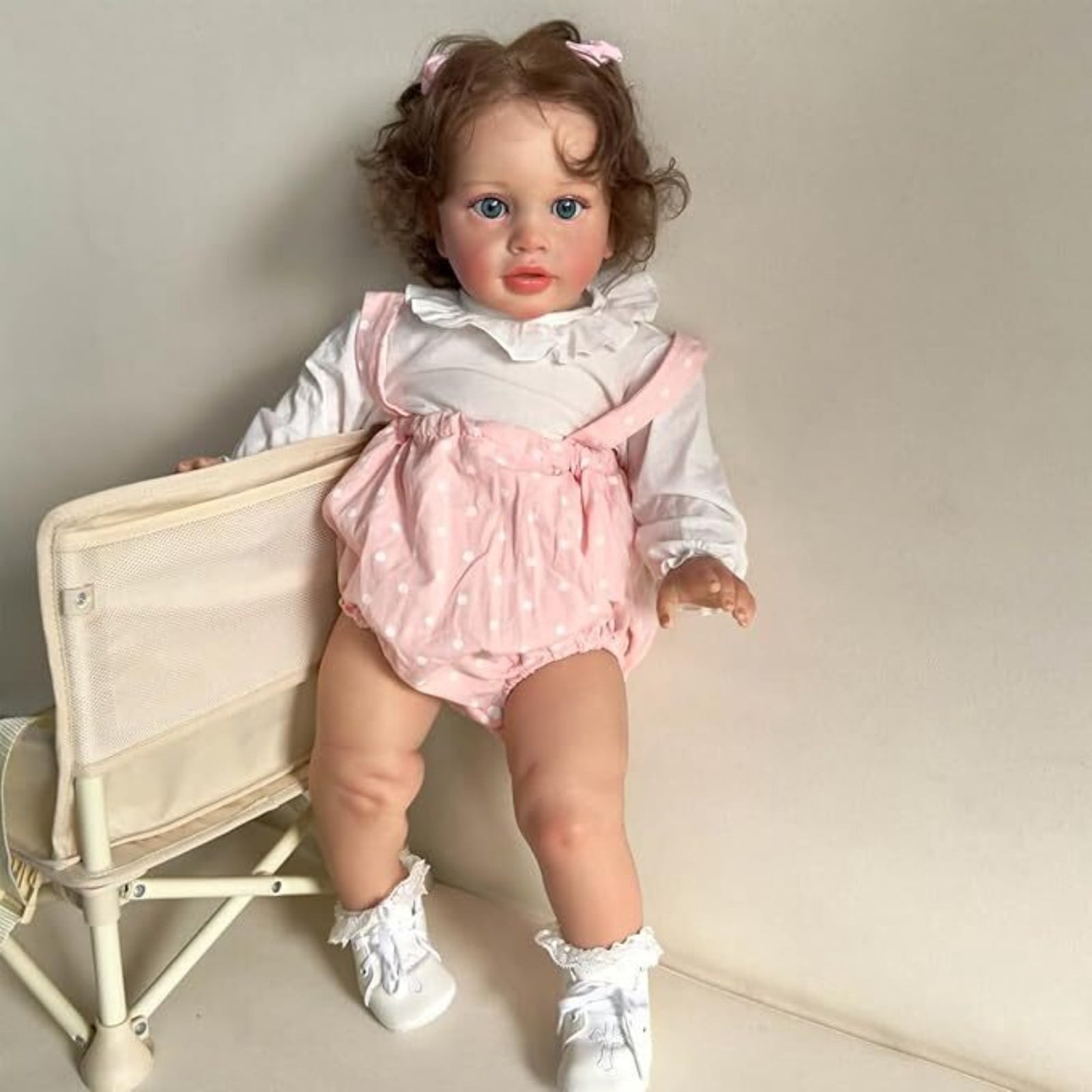 Lifelike Reborn Baby Dolls-26 inch Adorable Realistic Newborn Baby Dolls, Soft Cloth Body with Feeding Toy for Kids Age 3 +