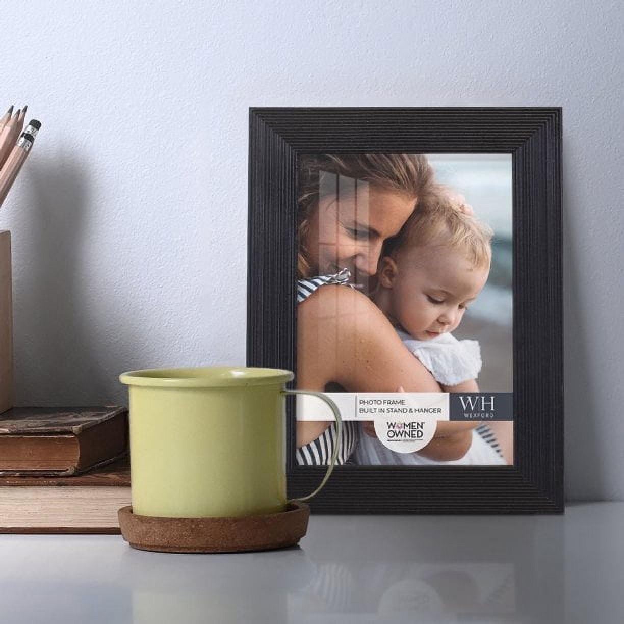 Grooved 3.5 in. x 5 in. Black Picture Frame (Set of 2)