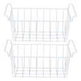 thumbnail image 1 of Freezer Basket Steel Wire PE Coating Space Saving Multifunctional Organizer Bin Refrigerator Food Storage, 1 of 7