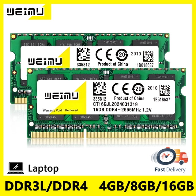 DDR3 DDR3L DDR4 4GB 8GB 16GB Laptop Memories Ram 1066 1333 1600 1866Mhz PC3L PC3 8500 10600 12800 PC4 Sodimm Notebook Memory Ram DDR3 8G 1600 1.5V