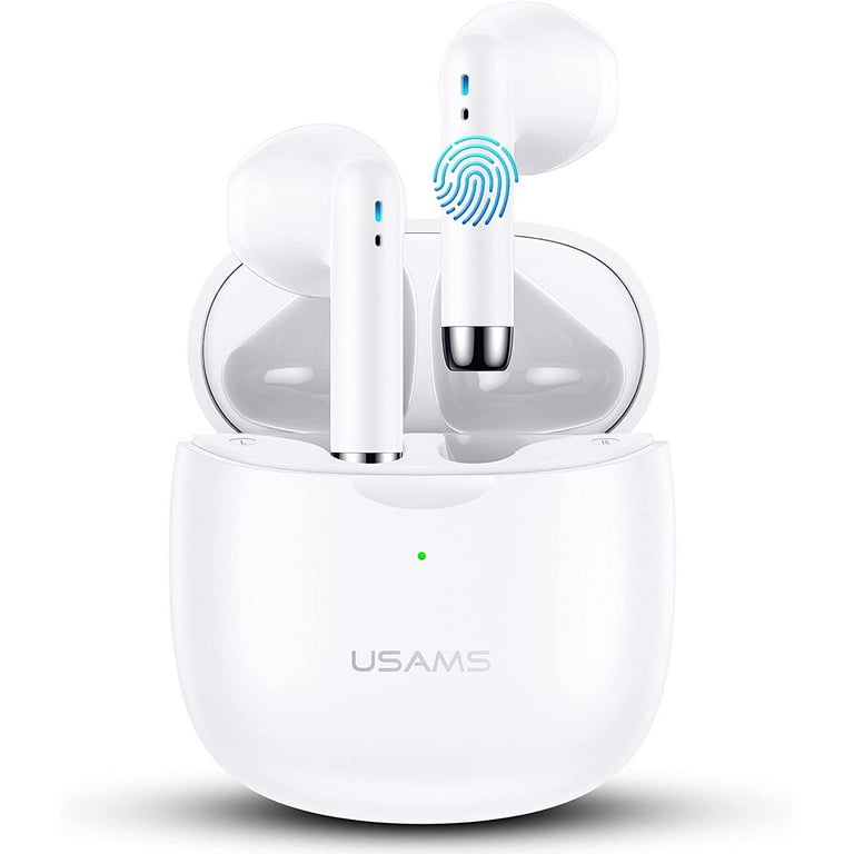 TWS Wireless Bluetooth 5.0 Earbuds with Charging Case for LG Terra, in-Ear  Earphones Headset with Mic and Touch Control - White