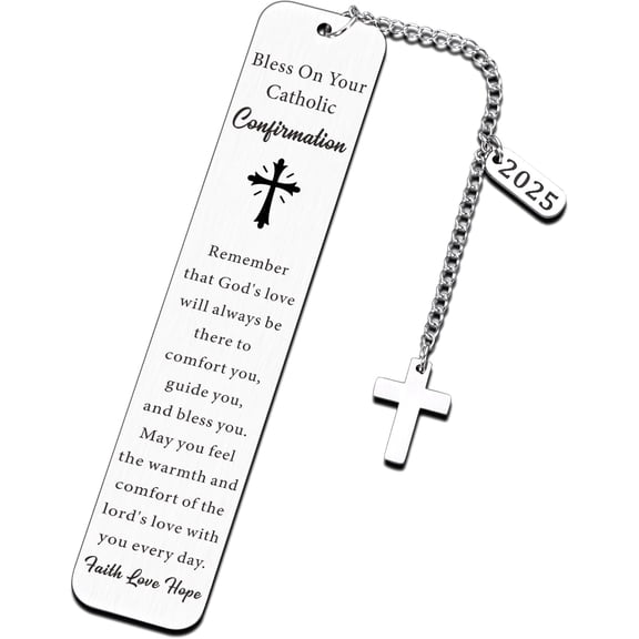 2025 Baptism Gifts for Teen First Communion Gifts for Goddaughter Son Catholic Baptism Gifts for Teen Religious Gifts for Women Men Christian Bookmark for Kids