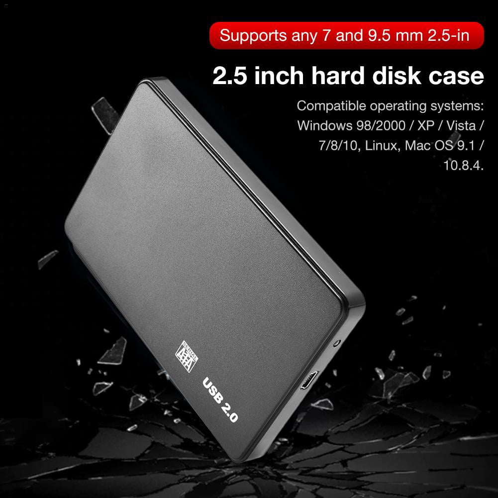 Mac Desktop Laptop D DOLITY 2.5inch 2TB Portable External Hard Drive USB 3.0 HDD Storage Compatible for PC MacBook Chromebook Black