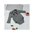 thumbnail image 4 of Sedceaty Baby Romper, Halloween Stripe Cartoon Patterns Lapel Long Sleeve Bodysuit for Girls Boys, 0-3 Years, 4 of 9