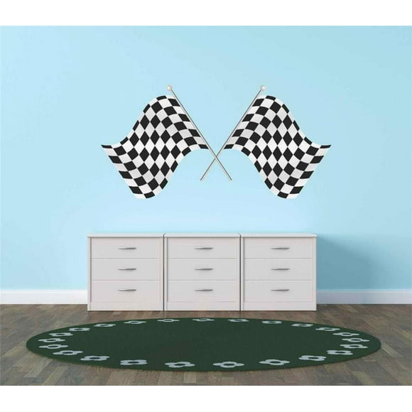 Race Car Checkered Flag Curtains