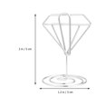 thumbnail image 4 of 12pcs Forme de Diamant Clips Métalliques Message Photo Titulaire Siège Note Stand Ornement pour Mariage Argent, 4 of 7
