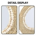thumbnail image 2 of Round Wall Mirror Rattan Woven Basket Wicker Mirror Wall Hanging Mirror Bathroom Mirror, 2 of 3