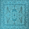 thumbnail image 1 of Ahgly Company Indoor Square Oriental Light Blue Industrial Area Rugs, 6' Square, 1 of 4