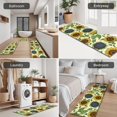 thumbnail image 5 of Yellow Sunflower Seed Leaf Pattern Kitchen Rugs Sets Of 3,Kitchen Runner Rugs Non Skid Washable,Decorative Kitchen Floor Mats for Kitchen,Sink,Laundry,17"x30"+ 17"x47" + 17"x59", 5 of 6