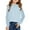 #02Light Blue, variant on Drmagiyhm Long Sleeve Tops for Girls Size 10-12 Basic Solid Color Shirt Fashion Casual Crewneck T-Shirt Comfy Fall Tops Black 5-6 Years