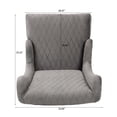 thumbnail image 2 of Miniyam 22" High Back Velvet Arm Chair ,Wide Wing Back Accent Side Chair, Fabric Wingback Leisure Chairs, Gray, 2 of 11