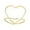 Gold, variant on LYINGF Creative and Cute 2 Layer 3D Business Card Holder,Love Seat Metal Desktop Message Holder Heart Shaped Business Card Holder,Cute Metal Card Organizers,Office Desk Accessories for Men,Women