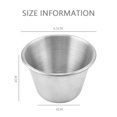 thumbnail image 2 of Vasos para salsa profesionales, de acero inoxidable de calidad comercial para uso en restaurantes o catering, forma cónica para ahorrar espacio de almacenamiento, vasos individuales para condimentos, 2 of 5