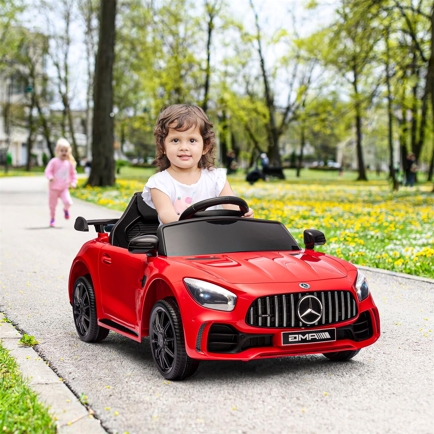 CIPACHO Electric Cars for Kids, 12V Battery Powered Ride On Car with Remote Control, LED Lights, MP3 Player, 3 Speeds, Best Gift for Boy, Girls, Red