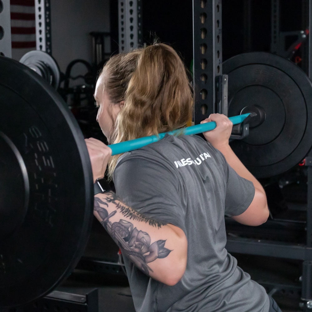 Titan Fitness TITAN Series 15KG Women's Olympic Barbell, 25mm Teal Cerakote Shaft, USA Made Multipurpose Bar for Weightlifting & Power Lifting Movements, Rated 1,500 LB