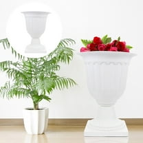 FUTUREORYY Flower Pot White Plastic 1Set 11x14in